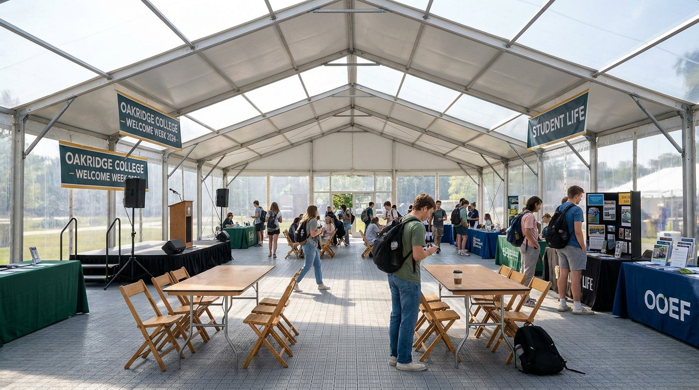College marquee hire in London