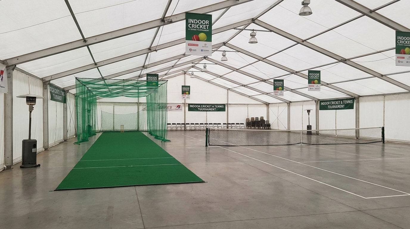 Indoor cricket tennis Marquee structure hire