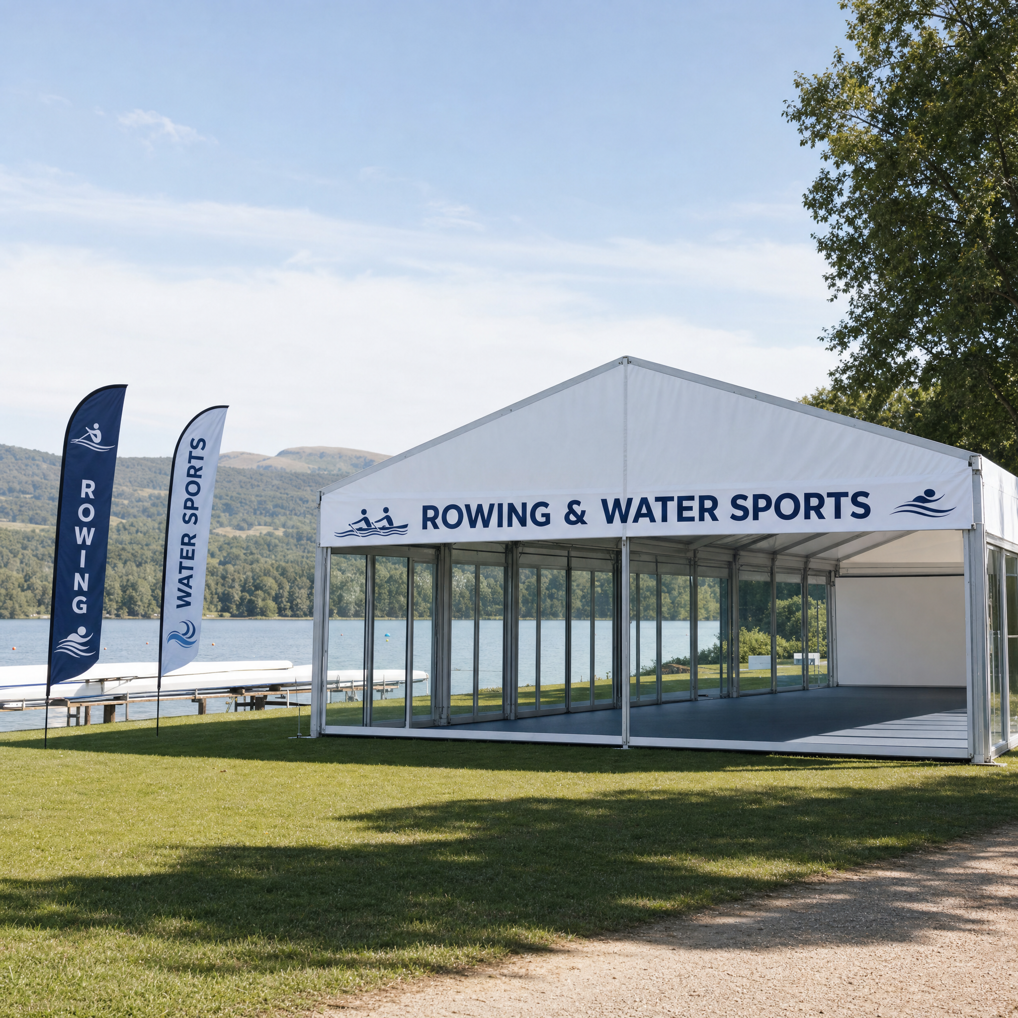 Rowing water sports hospitality Marquee hire